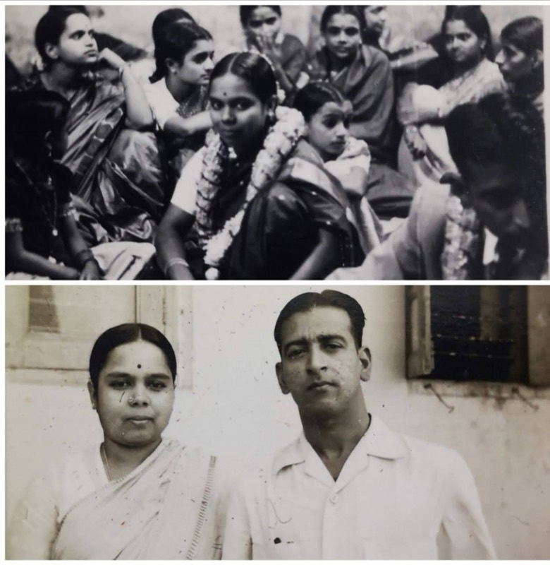 Girija and Neelamani after their wedding